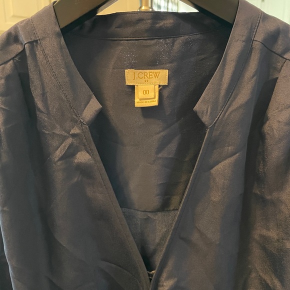 J. Crew Navy V-Neck Lightweight Blouse - Picture 3 of 4